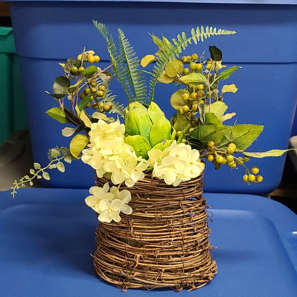 Silk flower arrangement